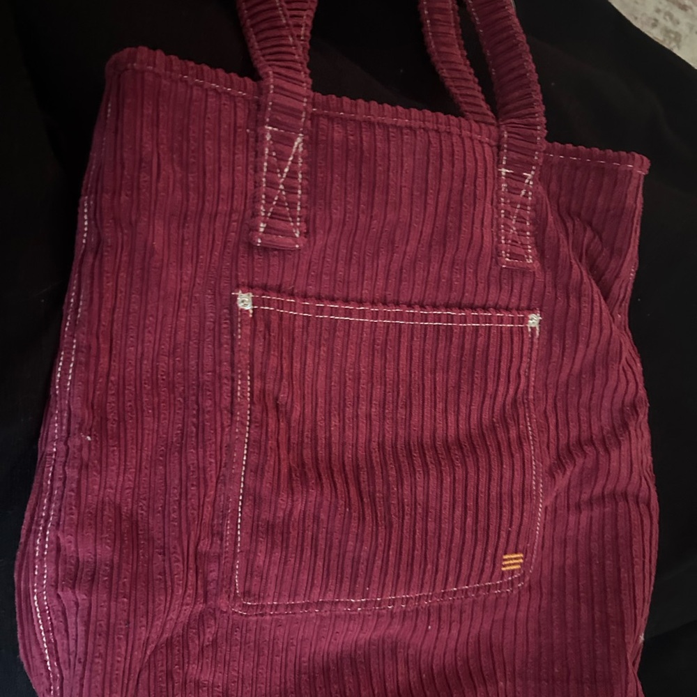 Urban Outfitters Maroon Corduroy Tote Bag - NEW